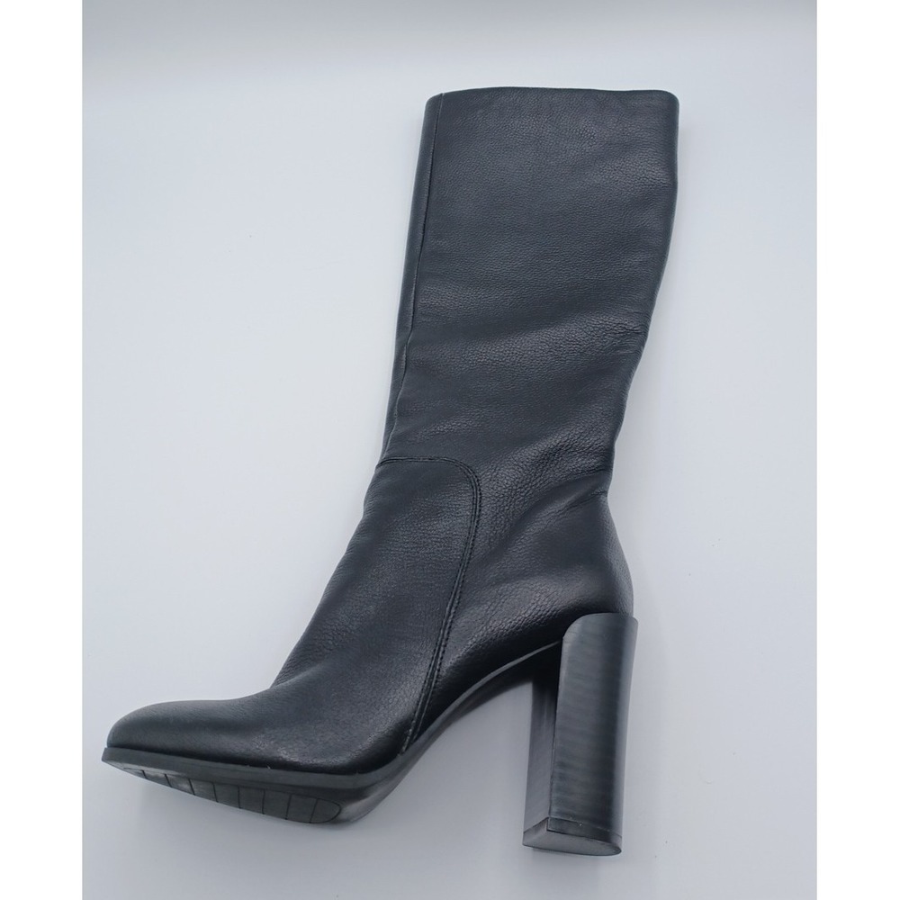 KENNETH COLE Womens Black Stretch Boots Padded Justin Round Toe Block Heel Sz 6‎